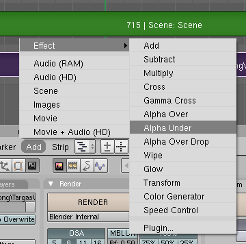 Blender Video Sequence Editor Add Alpha Under