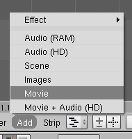 Blender Video Sequence Editor Add movie